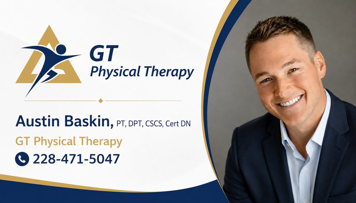 Dr. Austin Baskin PT DPT CSCS Cert DN — GT Physical Therapy Pascagoula MS 228-471-5047
